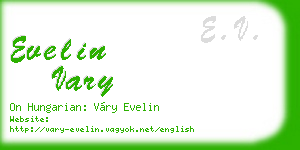 evelin vary business card