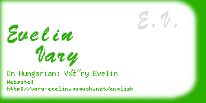 evelin vary business card